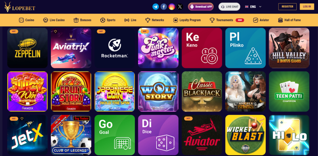 LopeBet Casino Games